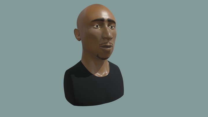 B3B1 Palate Alexandre - Tupac Shakur 3D Model