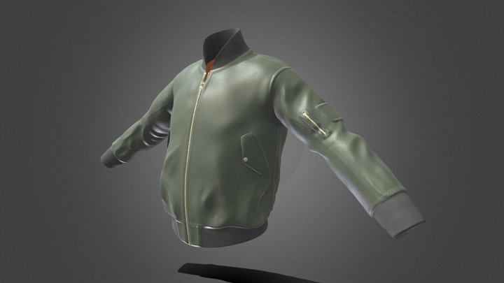 Bomber Jacket 3D Model