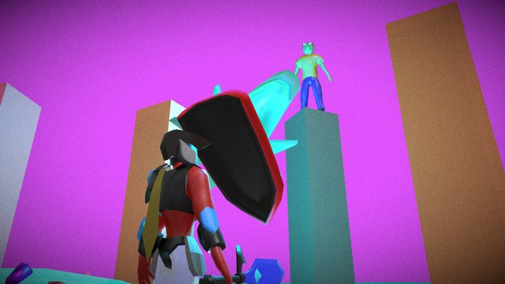 Escena "La búsqueda de la aldea carmesí" 3D Model