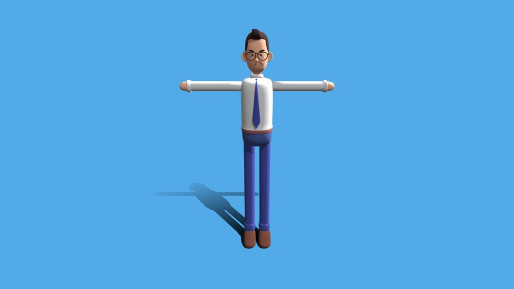Cartoon office worker