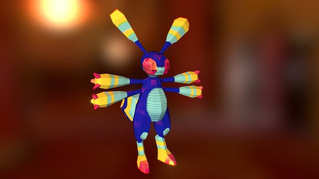 Lowpoly wasp bee bugger 3D Model