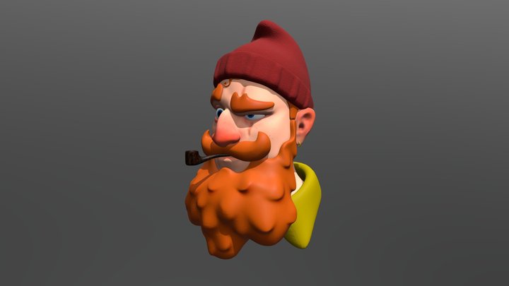 Bearded man 3D Model