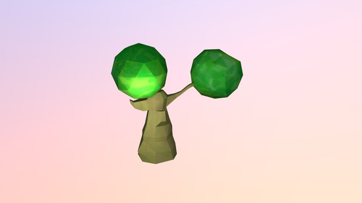 First Lowpoly Tree 3D Model