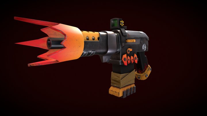 Stylized Gun 3D Model