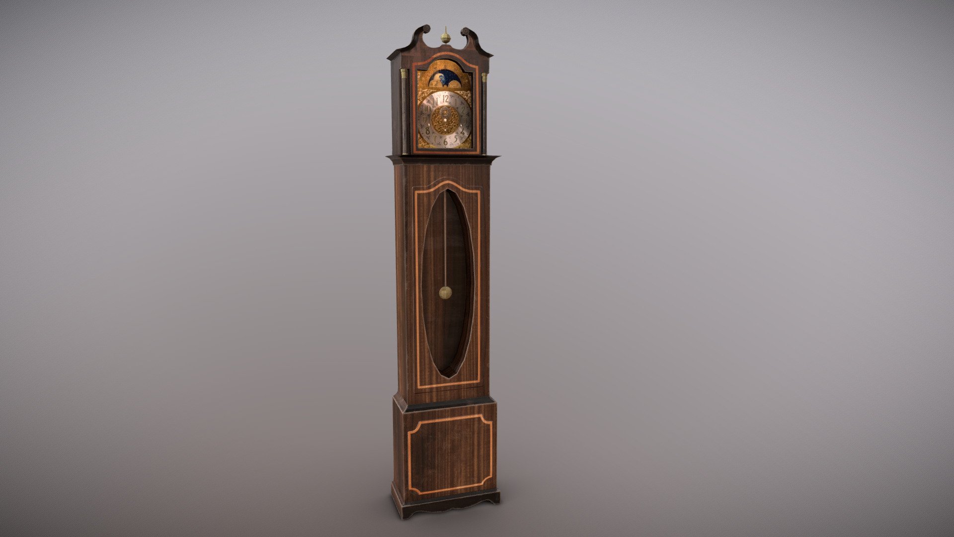 Old Victorian Grandfather Clock - 3D model by coleerc [92fe28e] - Sketchfab