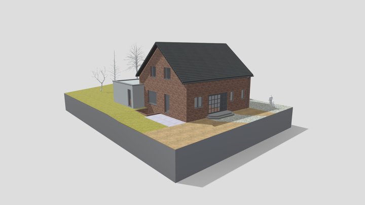 VAR2: Renovated 1-Story House 3D Model