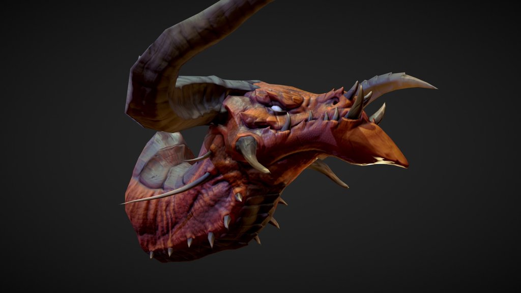 Red Dragon bust