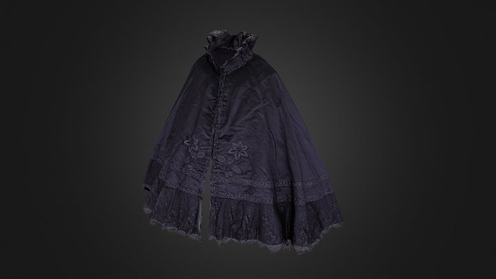 Black silk cape 3D Model
