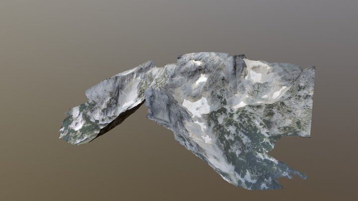 Snow Spots in Pirin Mountain 3D Model