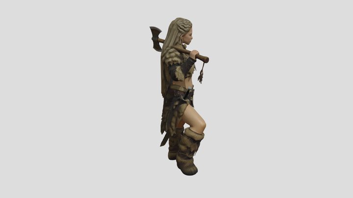 Woman Warrior 2 by Tripo – Kostenloses 3D-Modell STL