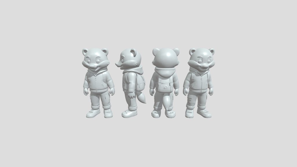 Anthropomorphic raccoon in hoodie