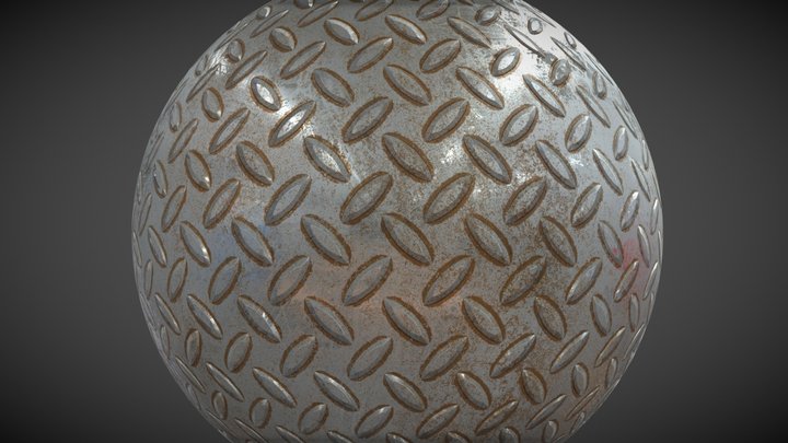 Rusted metal texture PBR 3D Model