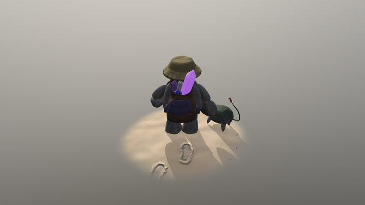 Rock Golem 3D Model