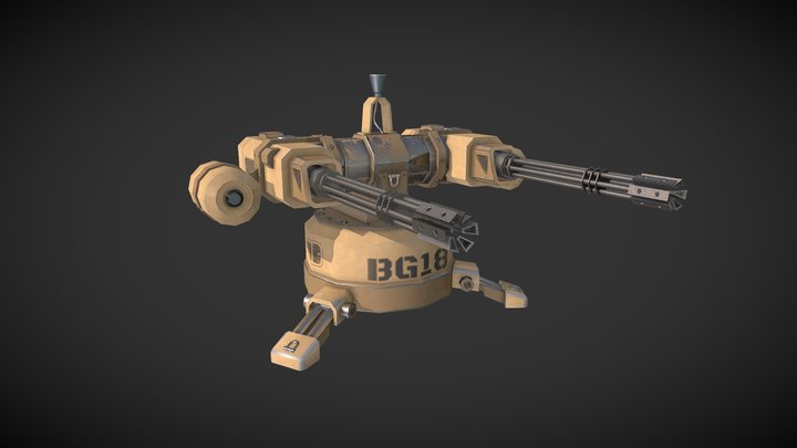 Turret Gatling 3D Model