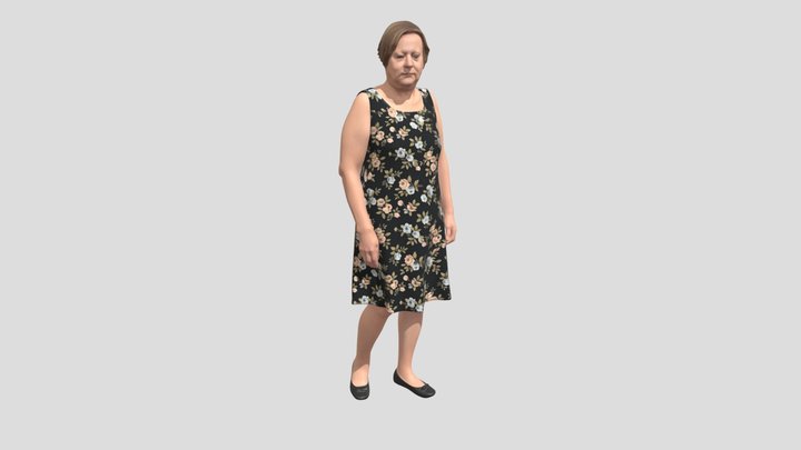 Woman in Floral Dress – Modèle 3D gratuit STL