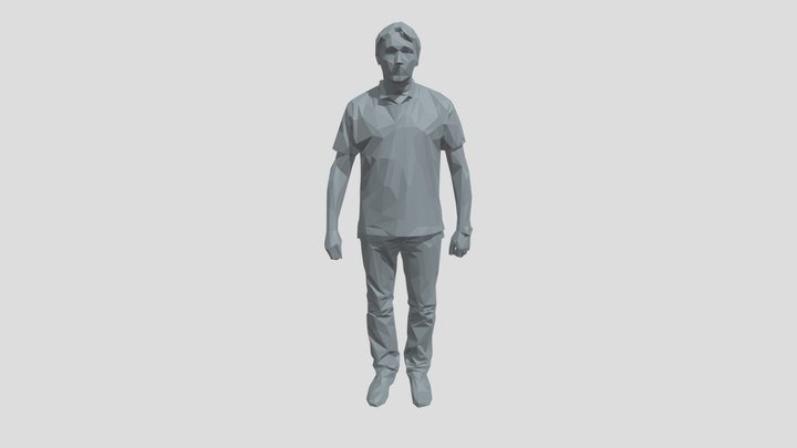 Lowpoly Male Standing – Kostenloses 3D-Modell STL