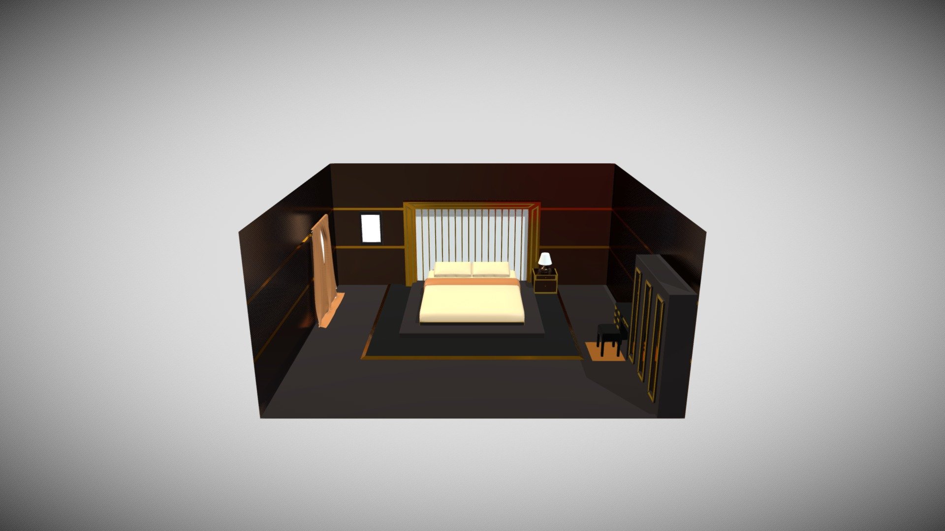 Bedroom 3d Model By Chutiman Tasu [9309940] Sketchfab