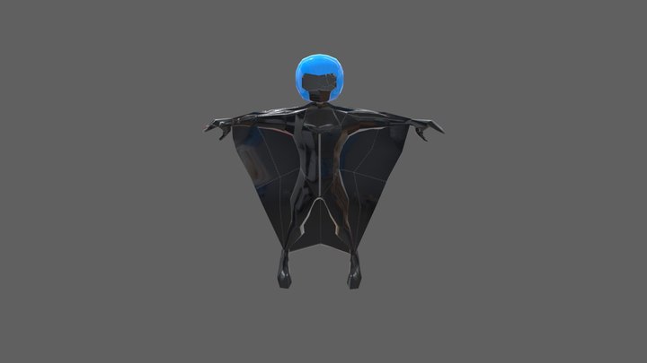 WignSuit in Black Latex (lowpoly) 3D Model
