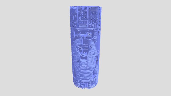 HighPoly Egyptian Column without texture 3D Model