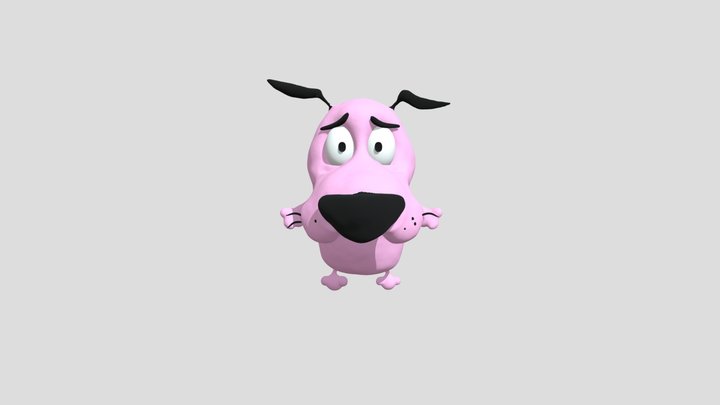 Courage the Cowardly Dog 3D Model