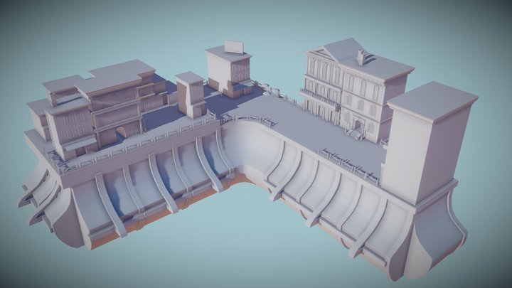 Columbia (test blockout) 3D Model