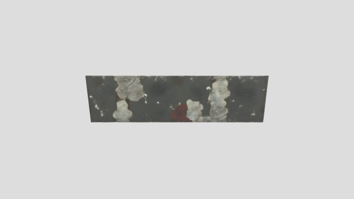 old abandoned painted wall 3D Model