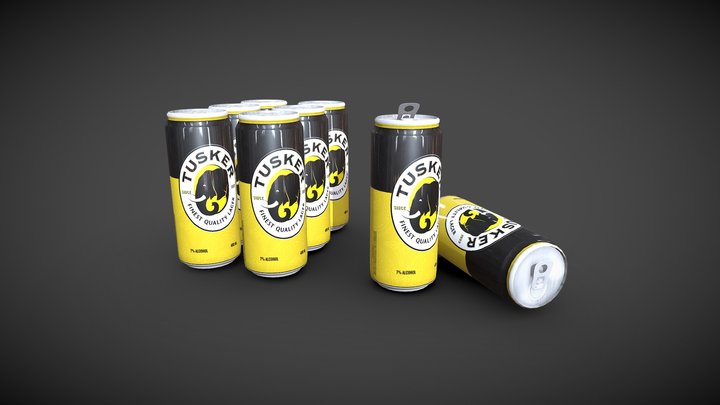 Tusker 3D Beer Cans 3D Model