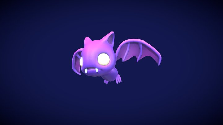 Animated Halloween Bat 3D Model