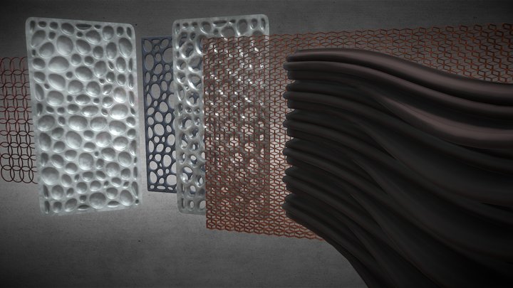 Architectural Panels Set 3D Model