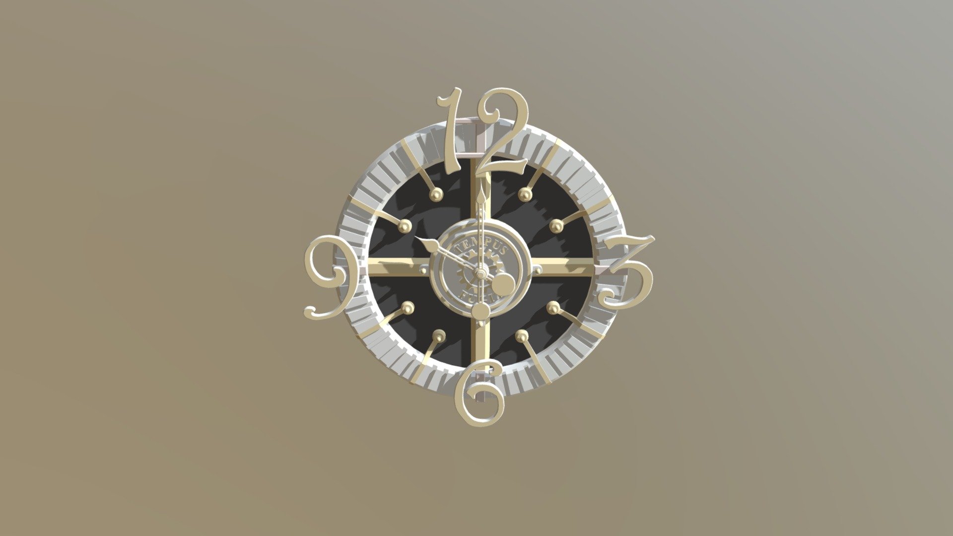 Tempus Fugit - Steampunk Clock — Sketchfab embed 3D viewer