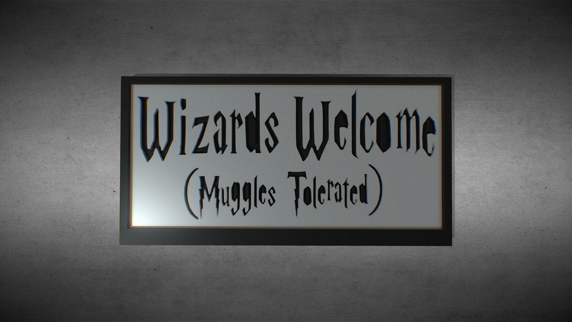 Harry Potter sign | 3D printable - Download Free 3D model by ...