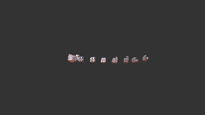 Juego de Brackets y tubos ortodónticos 3D Model