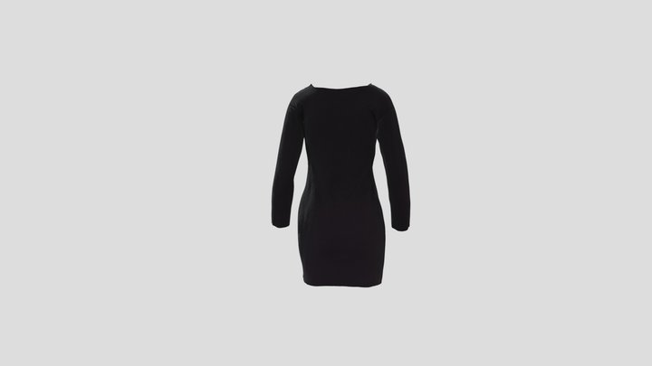 1980's Black Dress 3D Model