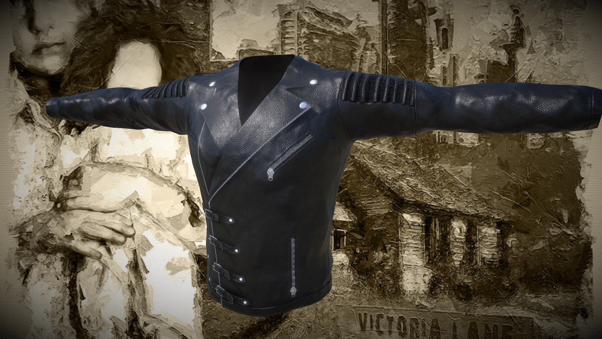 Leather Jacket 3D model by Juan Gauthier (JuanGauthier) [931811b