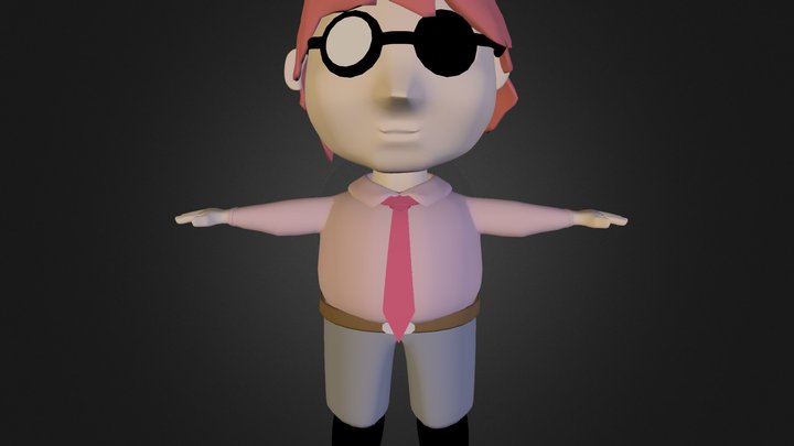 Office Man 3D Model