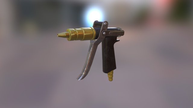 High Pressure Washer gun Tool Assignment 3D Model