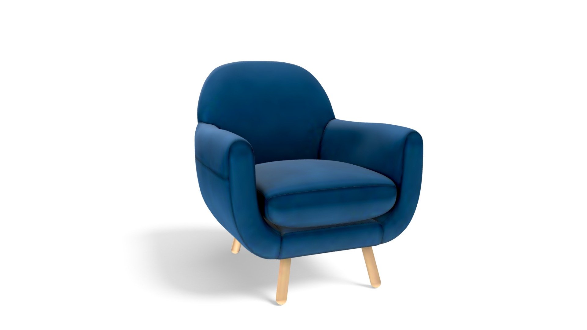 Jonah Armchair, Cobalt Velvet