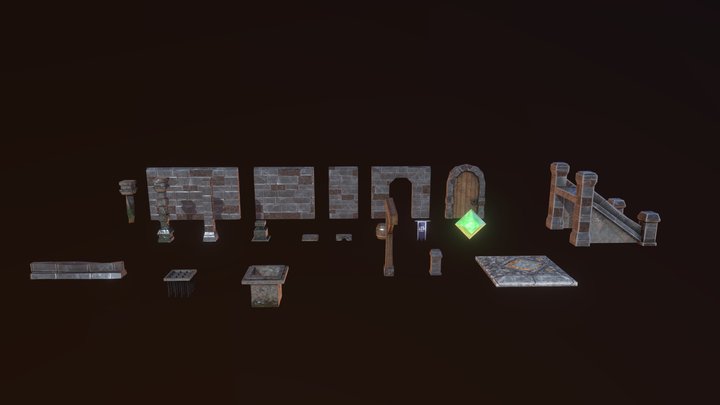 Modular Dungeon 3D Model