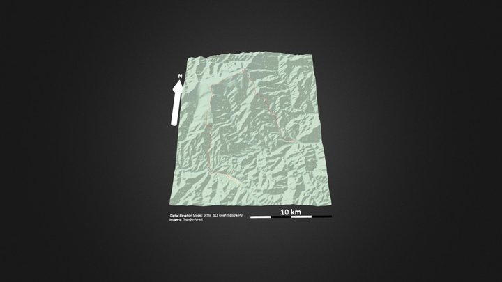 太白山南南线_等高地图 – Modèle 3D gratuit STL
