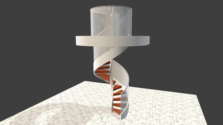 Victory and Hollywood spiral stair 3D Model