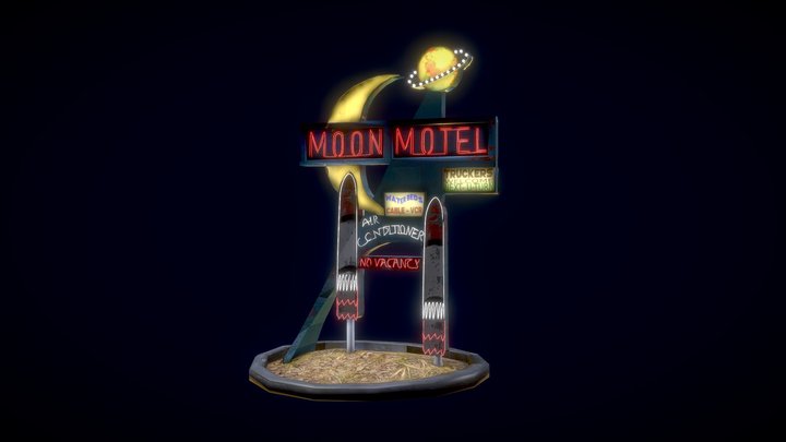 Motel Sign 3 3D Model