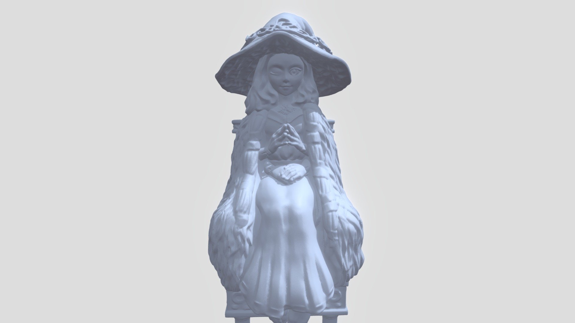 RANNI THE WITCH ELDEN RING CHARACTER GIRL 3D model 3D printable