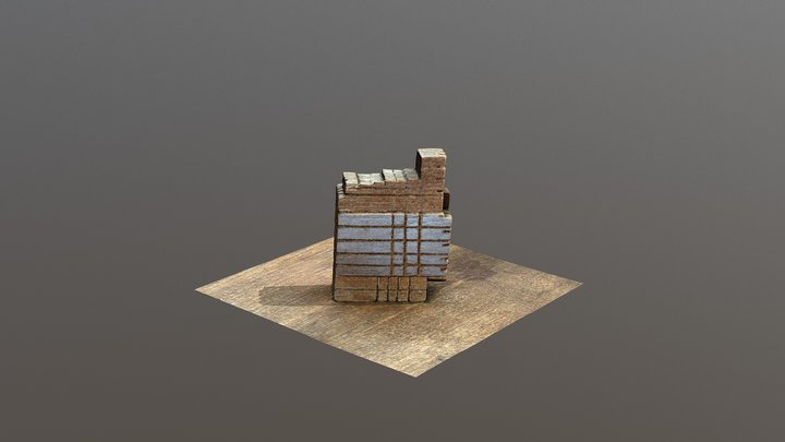 wood Building 3D Model
