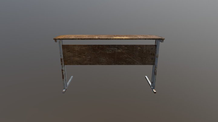 School Table 3D Model