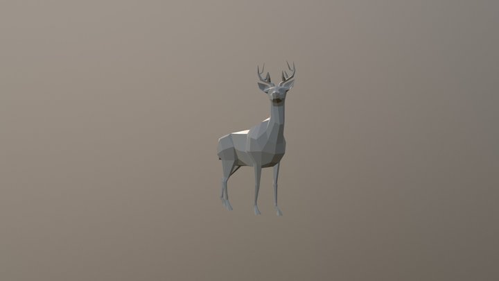 Low poly deer 3D Model