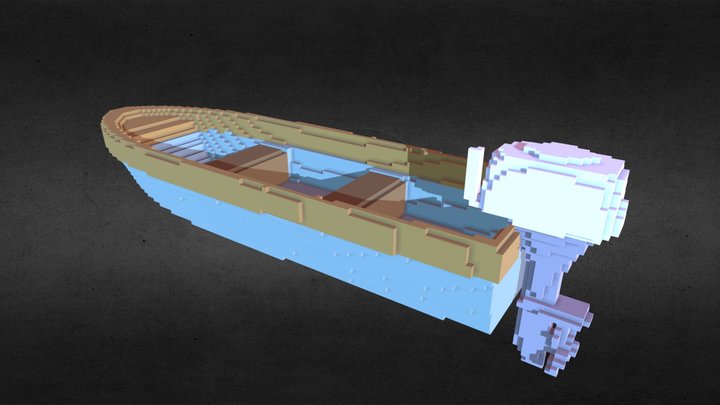 Rust Boat (128x) 3D Model