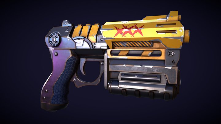 Industrual Style Weapon 3D Model