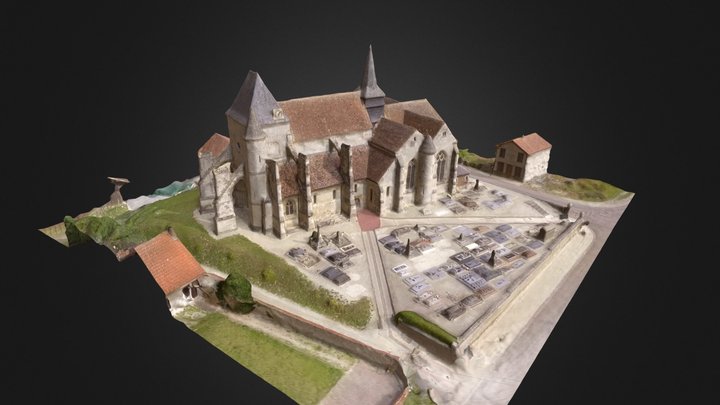 Église De Trouans 3D Model