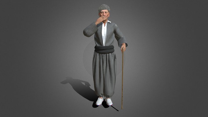 Kurdish Old Man 3D Model