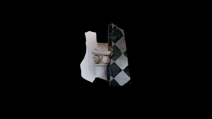 Quinta da Ribafria (Sintra) - Capitel de coluna 3D Model